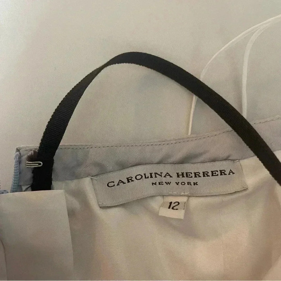 Carolina Herrera Maxi Dress Gown 12 Runway Hand Painted Floral Formal Mermaid - Picture 9 of 16